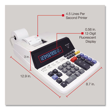 Sharp® El1197piii Two-color Printing Desktop Calculator, Black-red Print, 4.5 Lines-sec freeshipping - TVN Wholesale